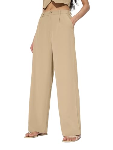 The Souled Store Solids: Sapphire Women and Girls Buttoned Polyester Straight Fit Pants
