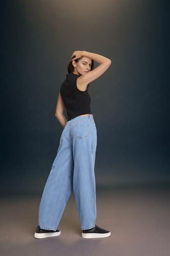 Inkd WomenS Baggy Jeans (Inkss25Wjn-608_Sky Why