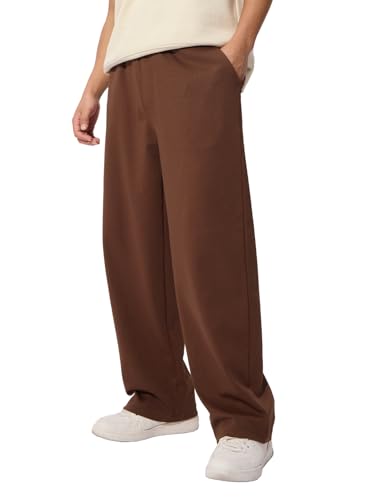 The Souled Store Official Korean Joggers: Tan Brown Mens And Boys Korean Fit Cotton Blend Solid Korean Joggers