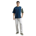 Nobero Men Colorblock T-Shirt With Joggers