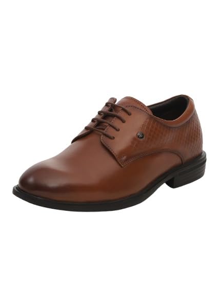 Monte Carlo Tan Polished Finish Formal & Business Lace Up Style Derby Dress Shoes for Men Tan6 6