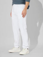 The Souled Store DenimOriginals: Ivory Men and Boys Buttoned Solid Cotton Blend Classic Fit Jeans