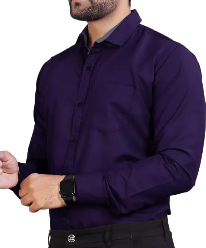 Pinkmint Casual Cotton Long Sleeve Shirt For Men Formal Wear Regular Wear