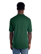 Jerzees Men's SpotShield Stain Resistant Polo Shirts (Short & Long, Short Sleeve-Forest Green, Large