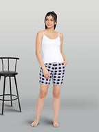 Lyra Pure Cotton Printed Night Shorts For Women (Pack Of 2)
