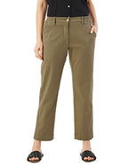 FYLTR Womens Regular Khakis (FYLSS23WP-030_Alive Olive_34)