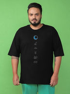 Bewakoof Official Marvel Merchandise Moon Knight Mens Graphic Printed Oversized Fit Half Sleeve Round Neck Cotton Plus Size T-S