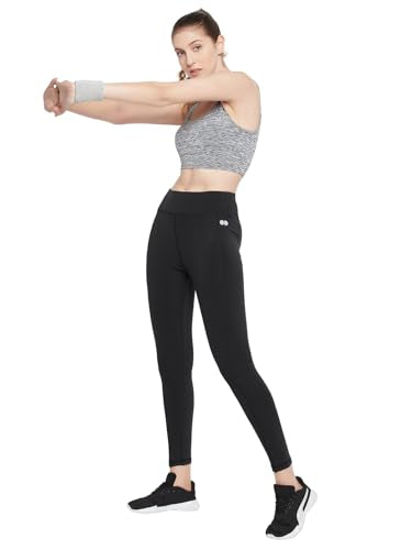 Clovia WomenS High Rise Activewear Tights In Black (Ab0042D13_Black_L)
