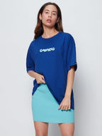 Bewakoof X Official Garfield Merchandise Womens Lazy Garfield Graphic Printed 100% Cotton T-Shirt - Oversized Fit, Round Neck,