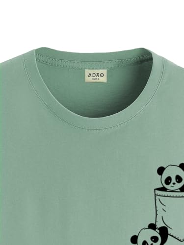 ADRO Tshirt for Men | Printed T Shirt for Men | 100% Cotton T-Shirt |Printed T Shirt | T-Shirts | RN24-POC-PT-S Pista