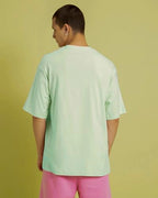 Bewakoof MenS Watching You Change Colours Graphic Printed 100% Cotton T-Shirt - Oversized Fit, Round Neck, Half Sleeves_592039_