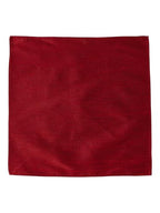 Manyavar MenS Art Silk Solid Pocket Square (Red)