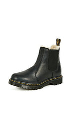 Dr. Martens Womens 2976 Leonore Fashion Boot, Black Burnished Wyoming, 8