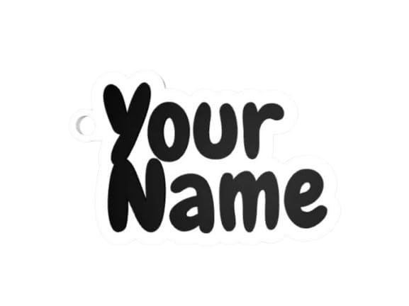 Beoals Custom Text Keyring For Gifts, Bags, Bikes & Cars