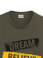ADRO Tshirt for Men | Printed T Shirt for Men | 100% Cotton T-Shirt |Printed T Shirt | T-Shirts | RN24-DBA-OL-S Olive