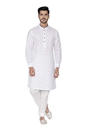 Manyavar MenS Regular Kurta (Ml11960-301-Xl_White_X-Large)
