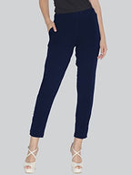 Lyra Cotton Strech Pencil Pant For Women | Mid-Waist | Fashionwear