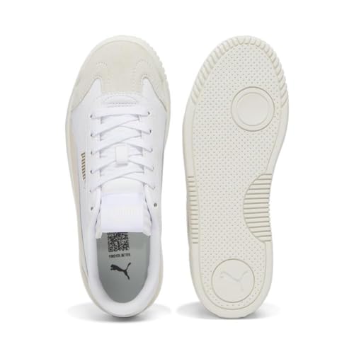 PUMA Shoes Club 5v5 Sneaker, 4 US Unisex Big Kid, White-Rosebay Gold