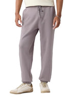 The Souled Store Iris Men and Boys Drawstringed Grey Solid Cotton Blend Oversized Joggers