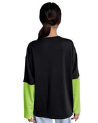 EYEBOGLER Womens Loose Fit Round Neck Full Sleeves Printed T-Shirt