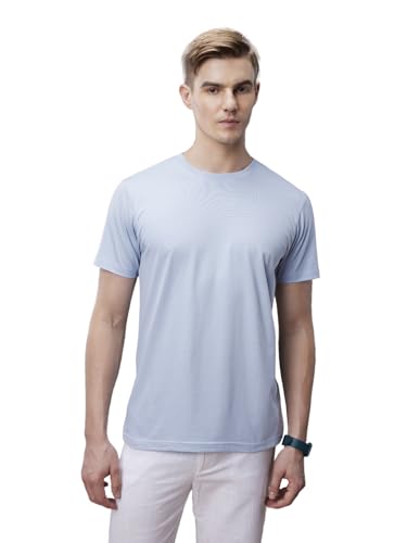 Bewakoof American Pima Mens Solid Regular Fit T-Shirt_555448_Blue_M