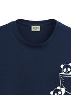 ADRO Tshirt for Men | Printed T Shirt for Men | 100% Cotton T-Shirt |Printed T Shirt | T-Shirts | RN24-POC-NB-XL Navy Blue