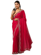Libas Solid Silk Blend Saree For Women (96437P)