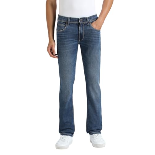 Vapour Blue Mid Waist Powerflex Jeans