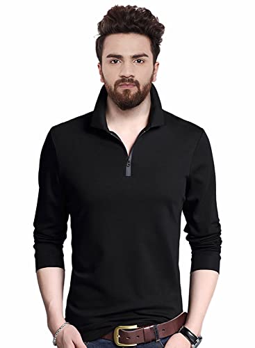 EYEBOGLER Regular Fit Mens Cotton T-Shirt Black (XXL-T304-BL)
