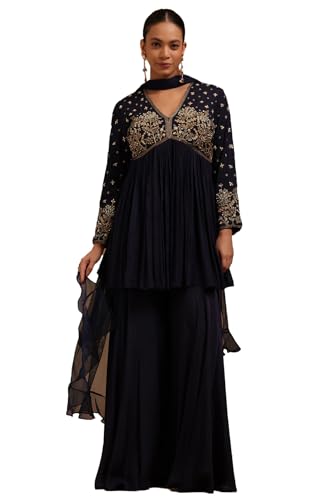 Soch Women Chinon Embroidered Suit Set with Cutdana