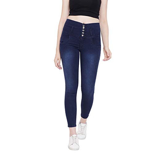 Nifty Womens Denim Stretchable High Waist Jeans (1236, Blue, 30)