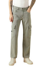 Dennis Lingo Mens Green Cotton Relaxed Fit Mid-Rise Casual Jeans DLMJNMJJ24008_SG