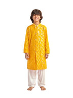 Pspeaches Boys Floral Regular Kurta With Pyjamas (7-8Years)