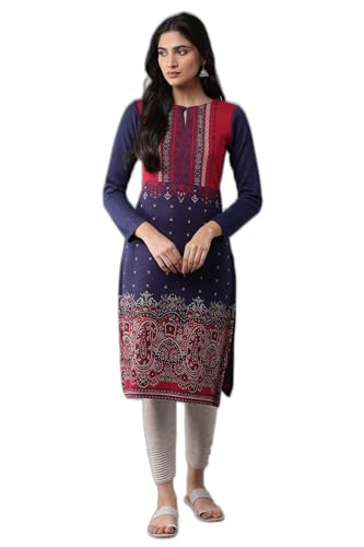 W For Woman Women'S Cotton Blend Geometric Regular Kurta (21Now16948