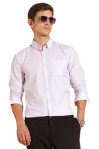 FYLTR Mens Solid Regular Fit Formal Shirt (FYLSS24MFS-201_Lavender Bloom 40)