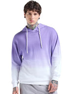 Bewakoof MenS Ombre Oversized Fit Full Sleeve Cotton Blend Hoodies_682755_White_S