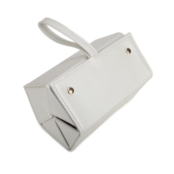 Brouk & Co Leah 5 Eyewear & Jewelry Case - Pebbled Vegan Leather, Foldable Case, Snap Closure, Hanging Loop, Interior Mirror, 5