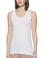 Rupa Softline Solid Regular Fit Women Super Combed Cotton Long Camisole, Under-Shirt,Stretchable and Body-Hugging, White,Pack of