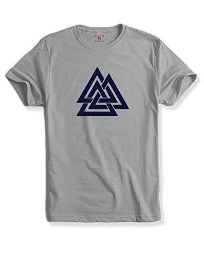ADRO Triangle Mens Printed T-Shirt (RNR-M-TKT-GR_Grey_XL)