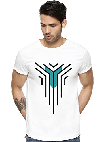ADRO Graphic Design Mens Printed T-Shirts (RNR-M-LNL-WH_White_L)