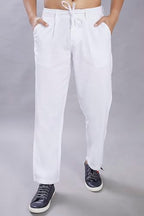Divisive MenS Relaxed Fit Front Pleated Cotton Linen Trousers