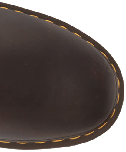 Dr. Martens Unisex 101 Crazy Horse Leather 6 Eye Boot, Dark Brown, 10 US Women