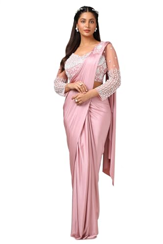 Soch Women Nylon Blend Saree with Beads