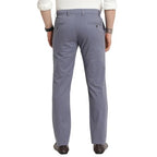 Turtle Men Cotton Stretch Ultra Slim Fit Steel Grey Casual Trouser