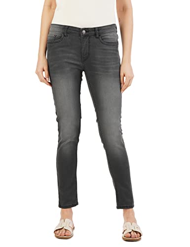 INKD Womens Stretchable Skinny Fit Jeans Graphite
