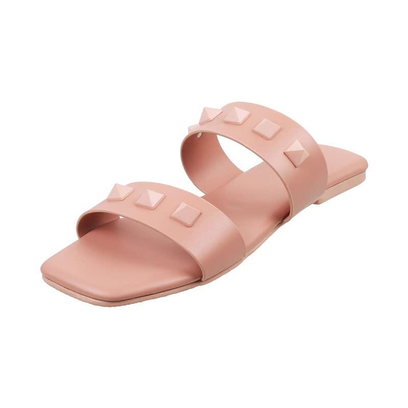 Mochi Womens Synthetic Pink Slip Ons (Size (7 UK (40 EU)) 7-40