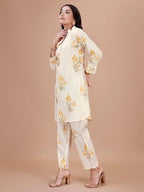 Womanista Women Silk Blend Printed Co Ord Set