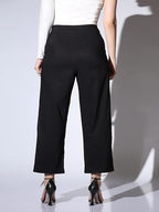 OM SAI LATEST CREATION Trousers for Women || Bi-Stretch Pegged Trousers for Ladies || Solid Stretchable Trousers with Front Pock