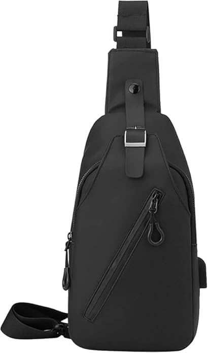 Simxen Crossbody Shoulder Bags Handbag Men Shoulder Bag Chest Bag Fashion Linkable Data Cable Bag Outdoor Sports Locomotive Bag  32-717