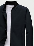 Noble Monk Bomber Jacket For Men | Mens Quilted Standard Length Jacket | Full Sleeve Mens Jacket